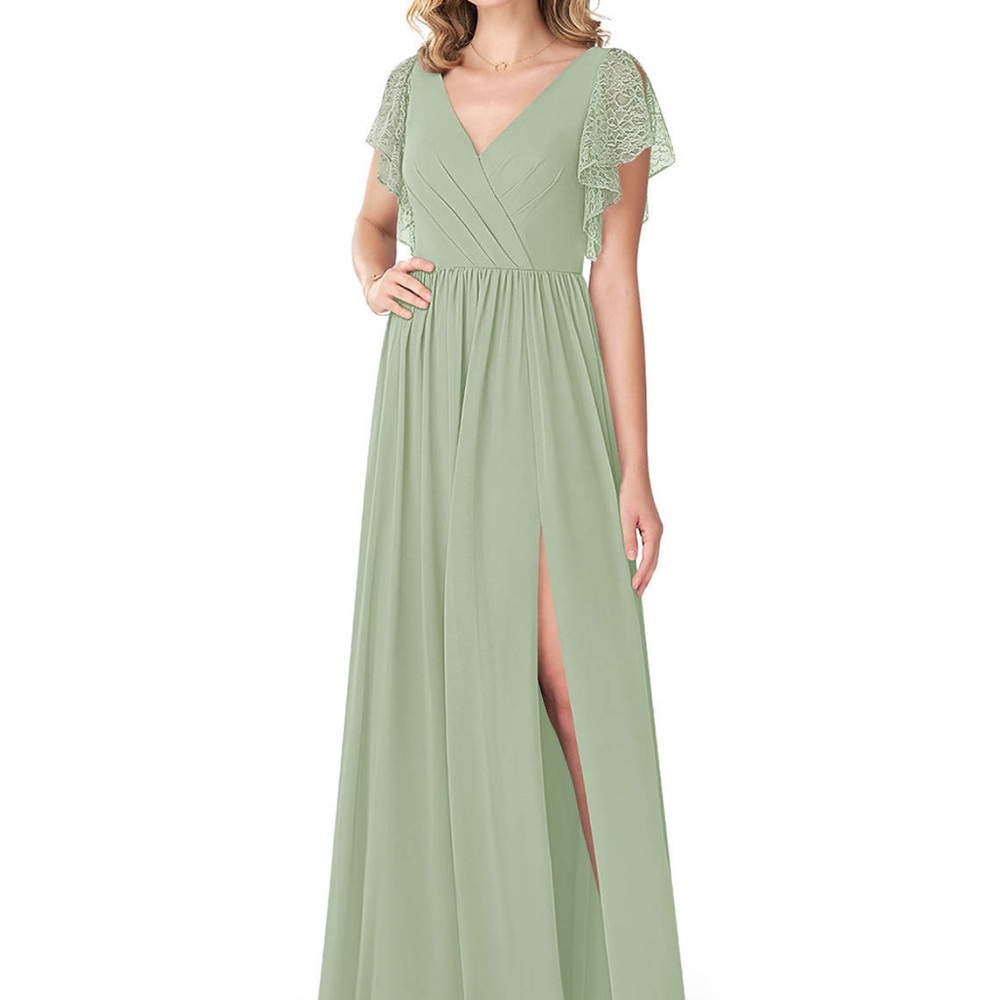 Dusty Sage Green Azazie Bridesmaid Dress